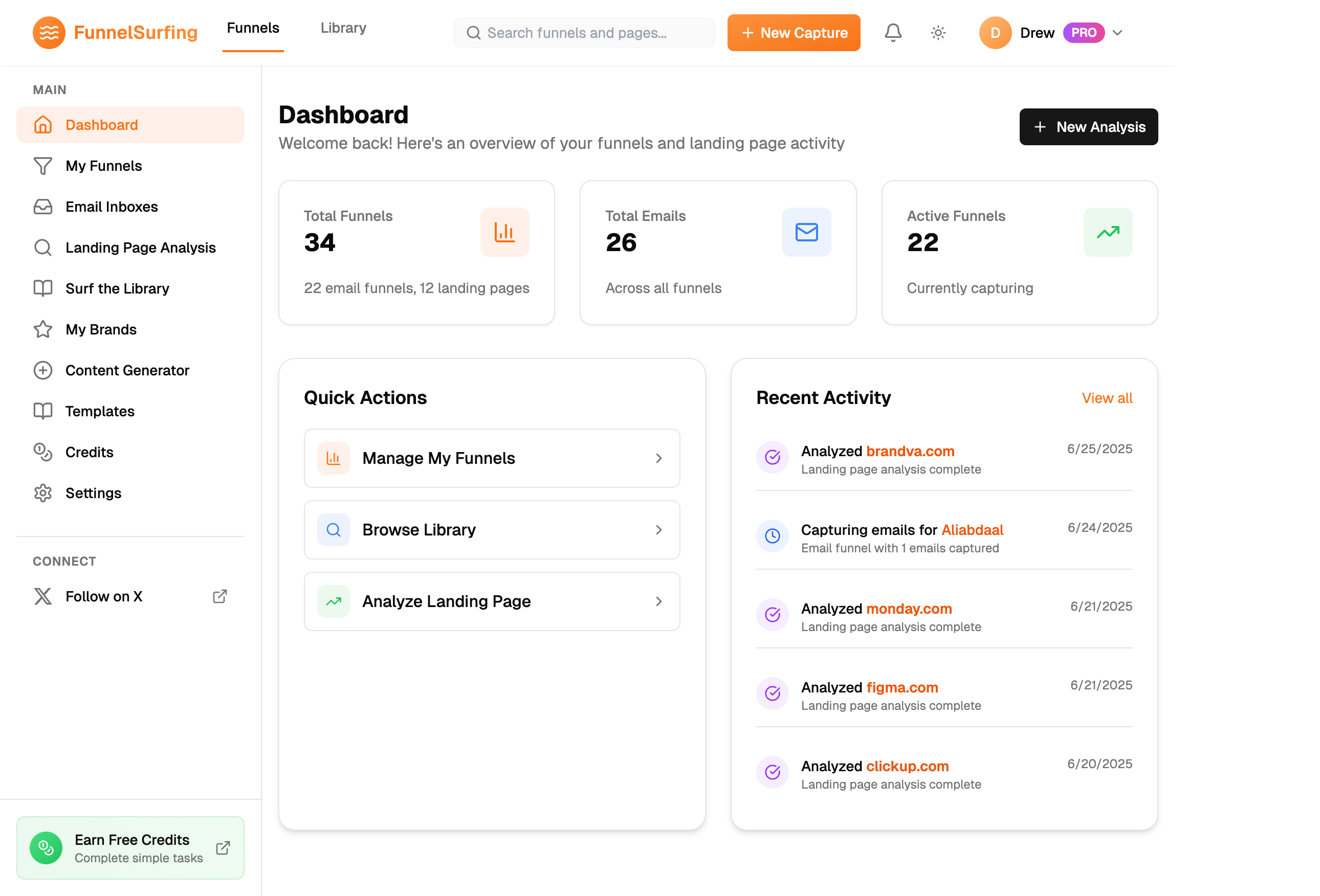 Dashboard screenshot